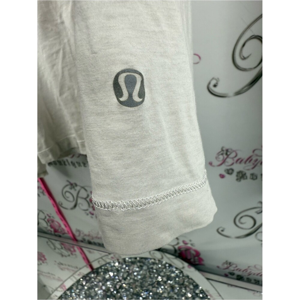 lululemon athletica Long Sleeve Crewneck Top in Light Cream white - Picture 4 of 8